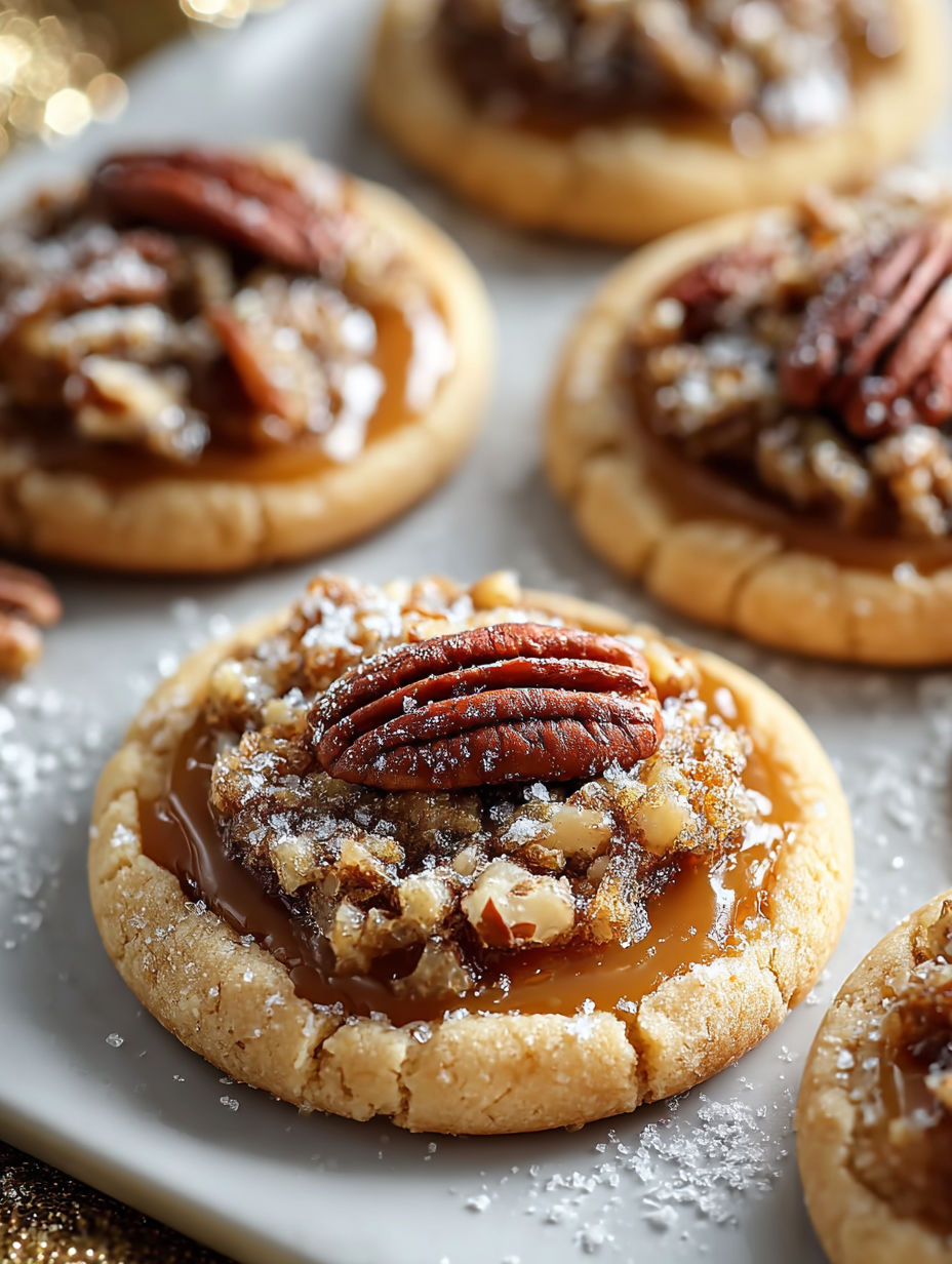 A plate of pecan pie bliss cookies.