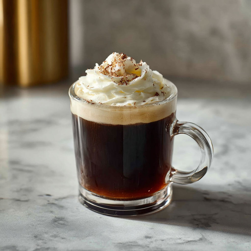 A cup of coffee with a Jameson cocktail.