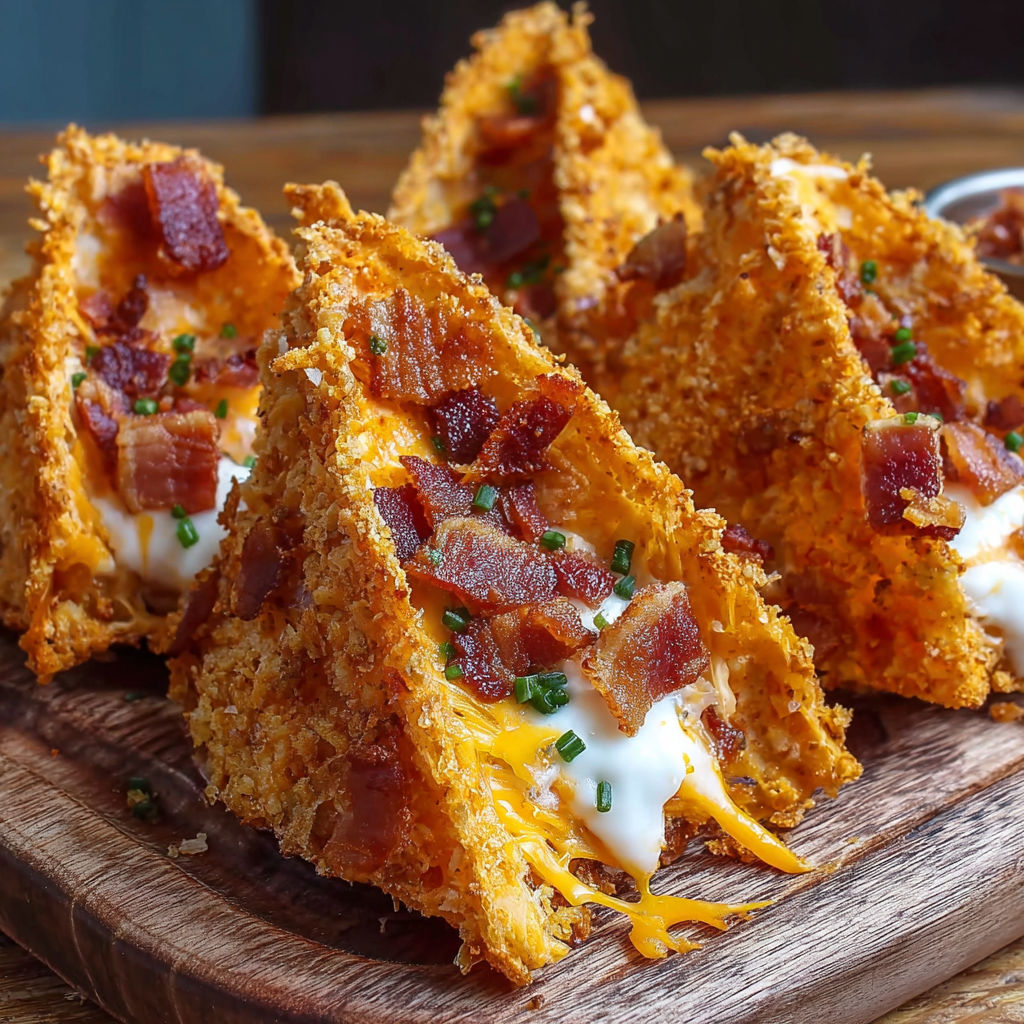 A plate of bacon and cheese sandwiches.