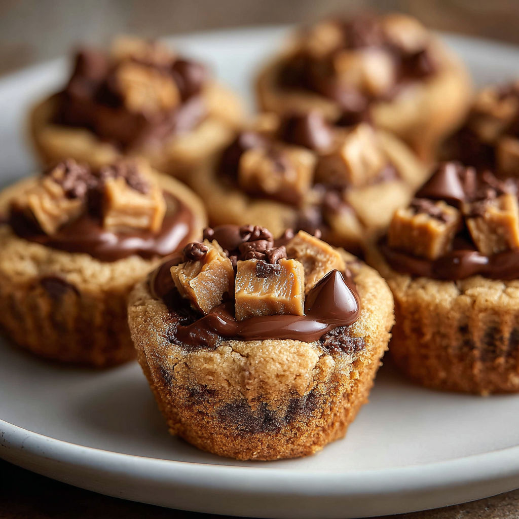 A plate of miniature Reese's peanut butter cups.