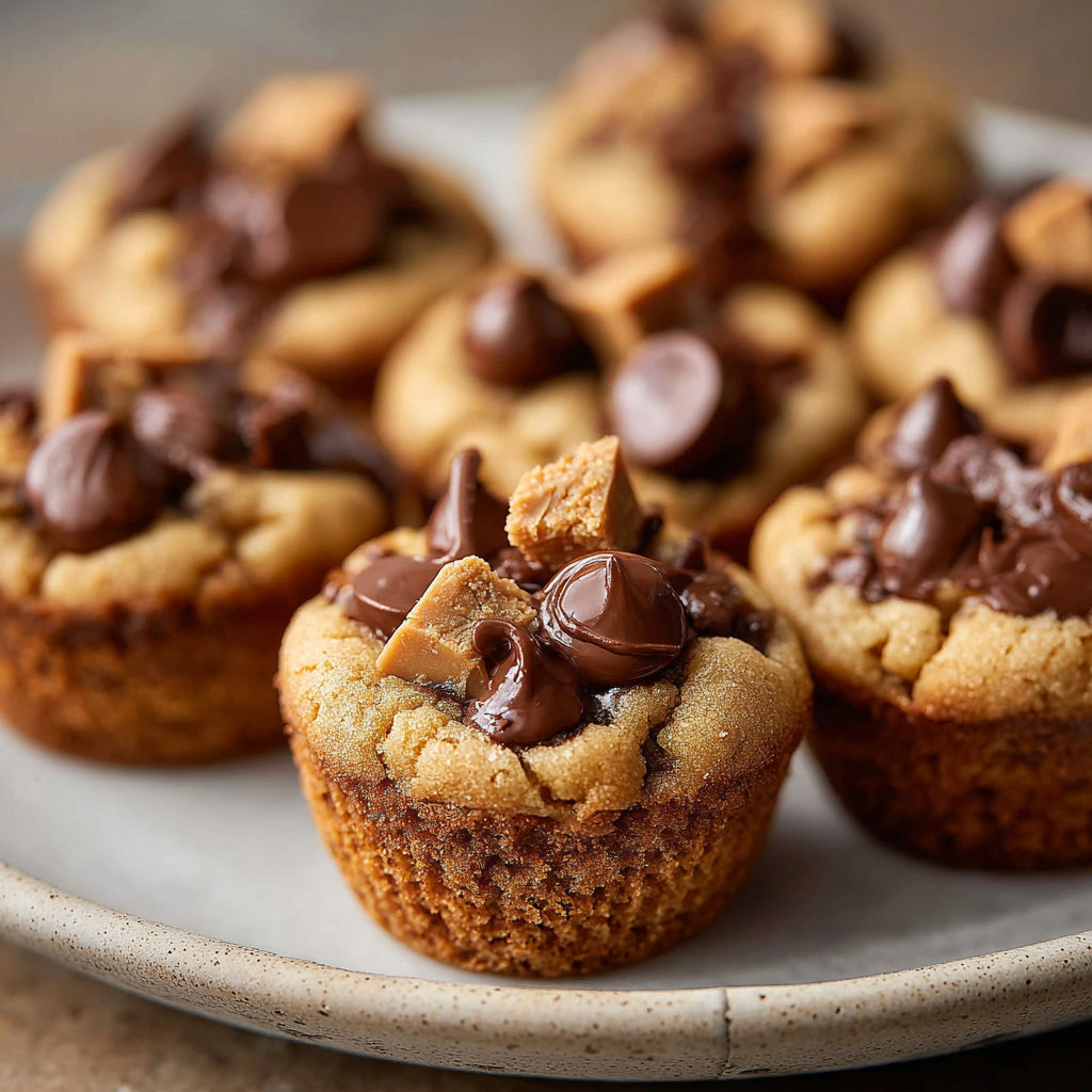 A plate of chocolate chip cookies.