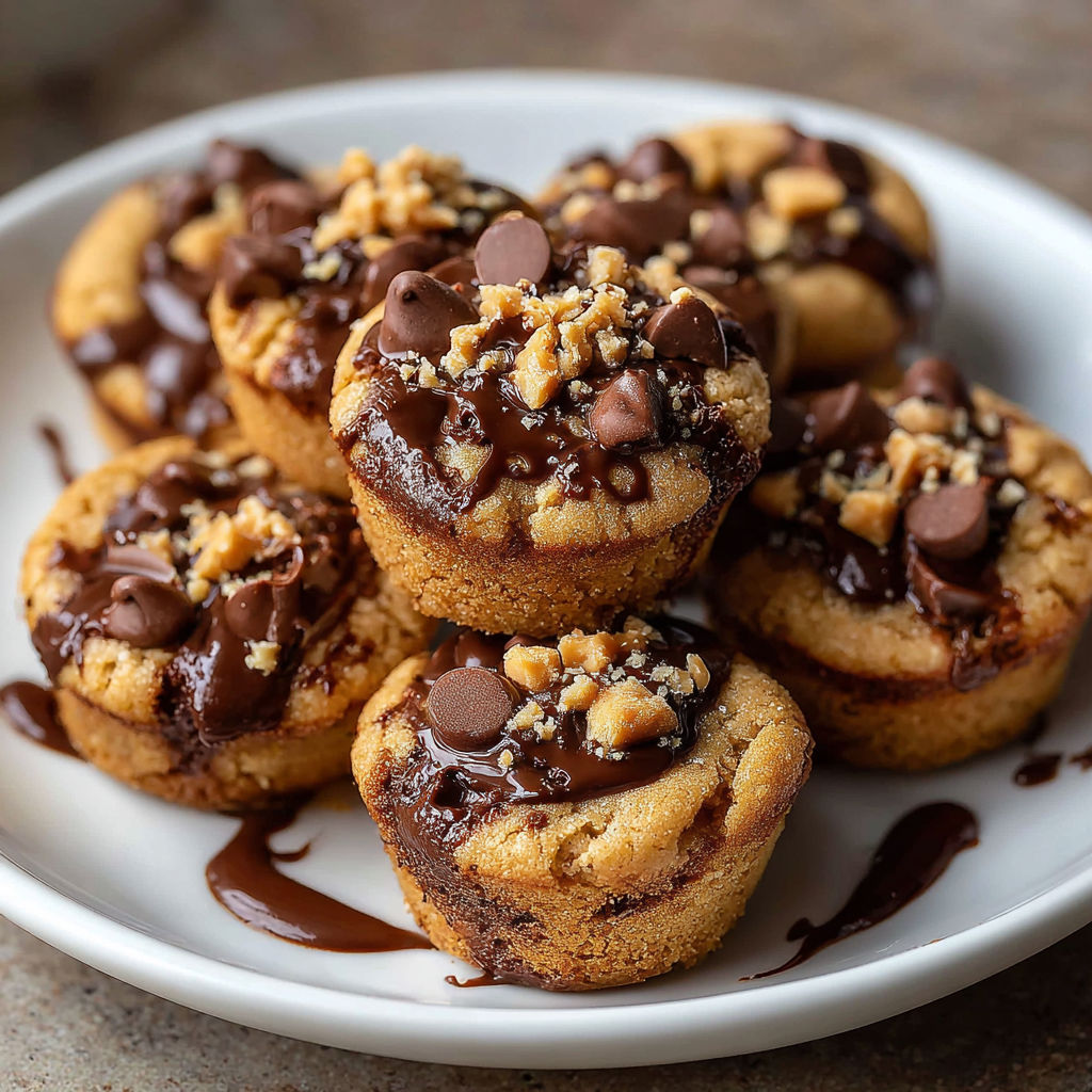 A plate of chocolate chip cookies.