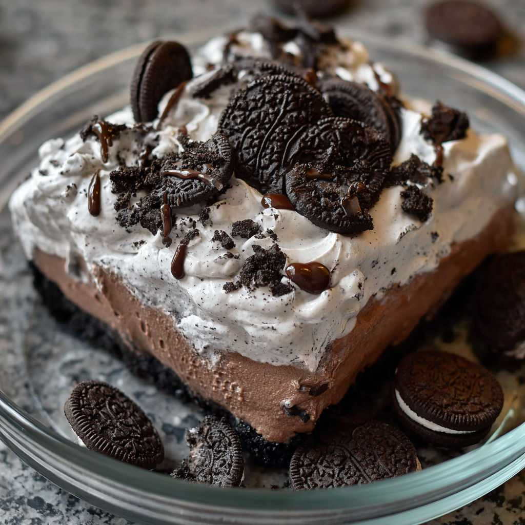 A plate of Oreo cookies and cream.