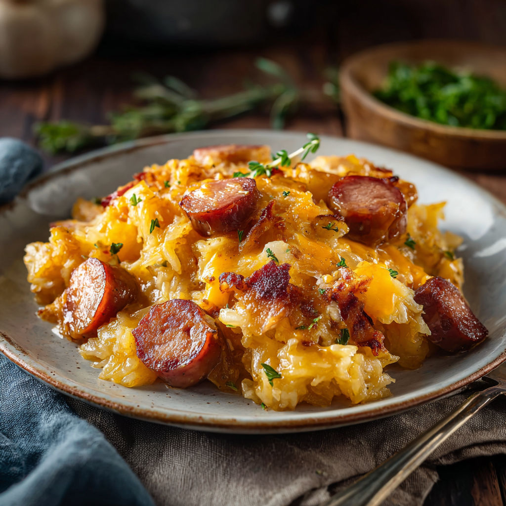 A plate of food with a fork on the side.