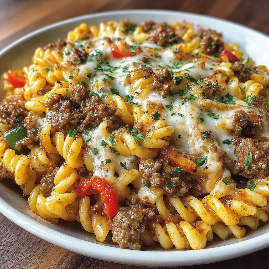 A plate of pasta with cheese.