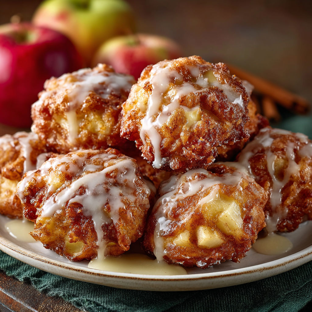Baked apple pastries with sugar.