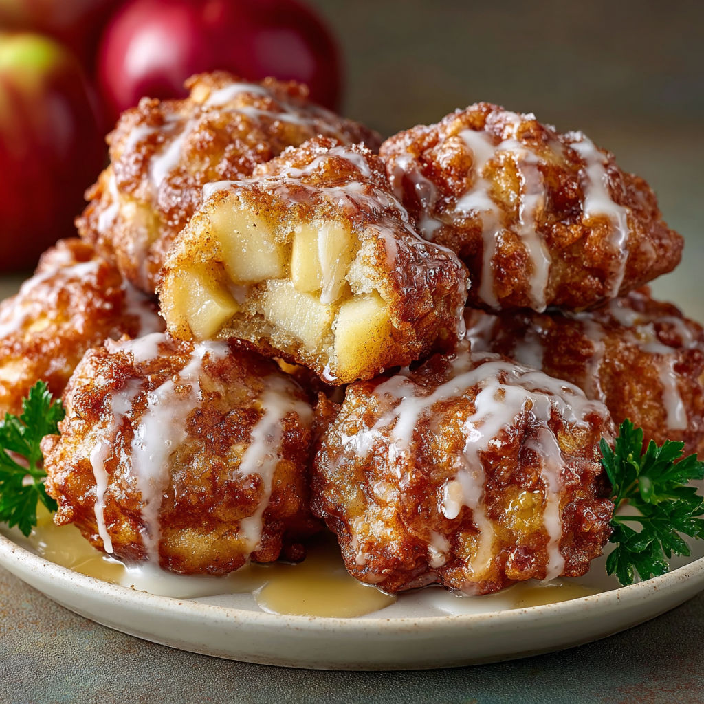 Baked apples with a glaze.