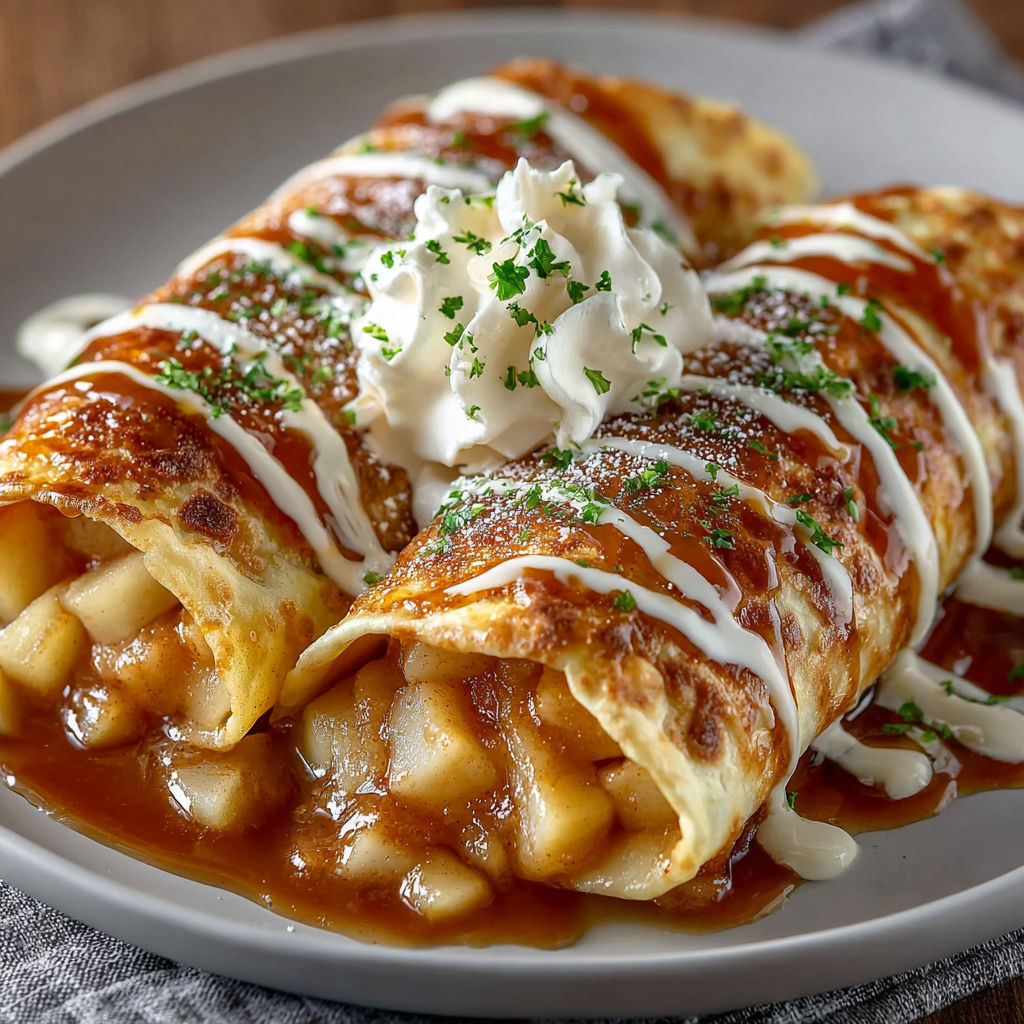 A plate of food with a white sauce on top.