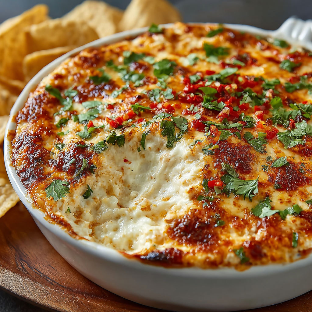 A baked dish with chips and cheese.