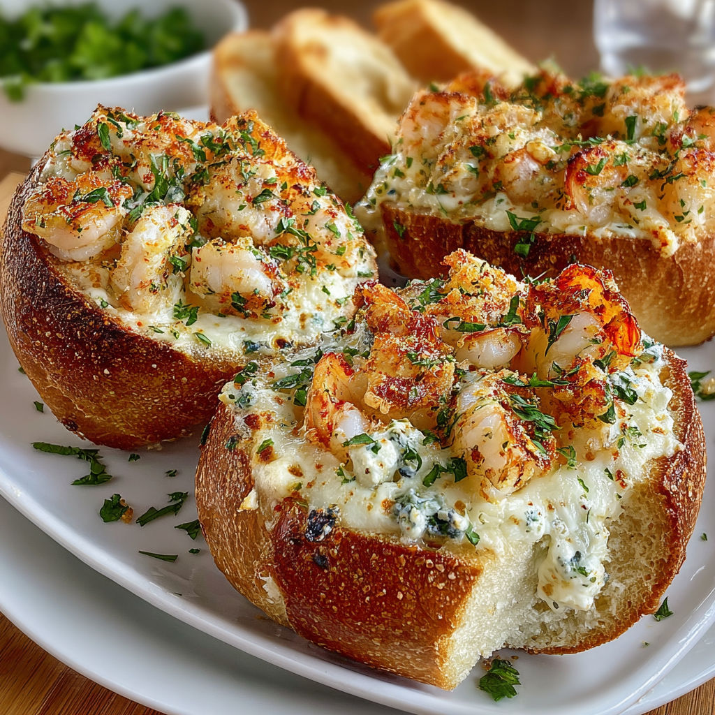 Two pieces of bread with crab meat on top.