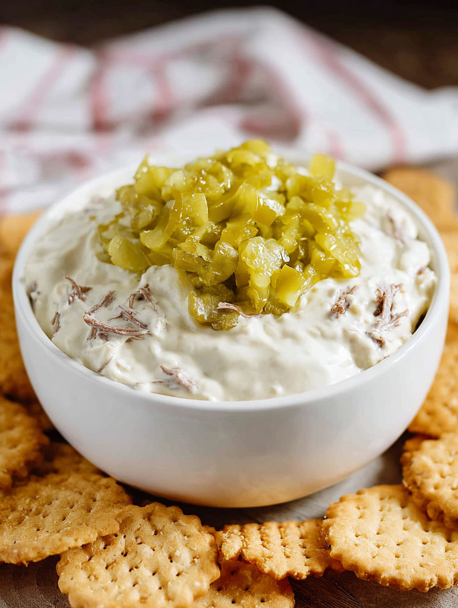 A bowl of Mississippi pot roast dip.