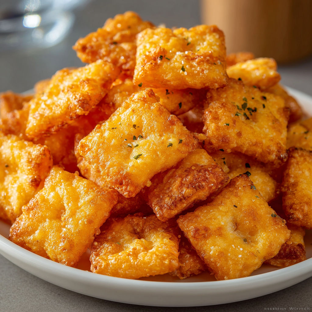 A plate of homemade cheese straws.