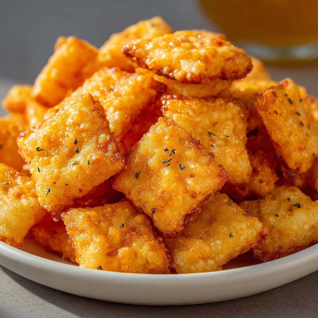 A plate of homemade cheese straws.