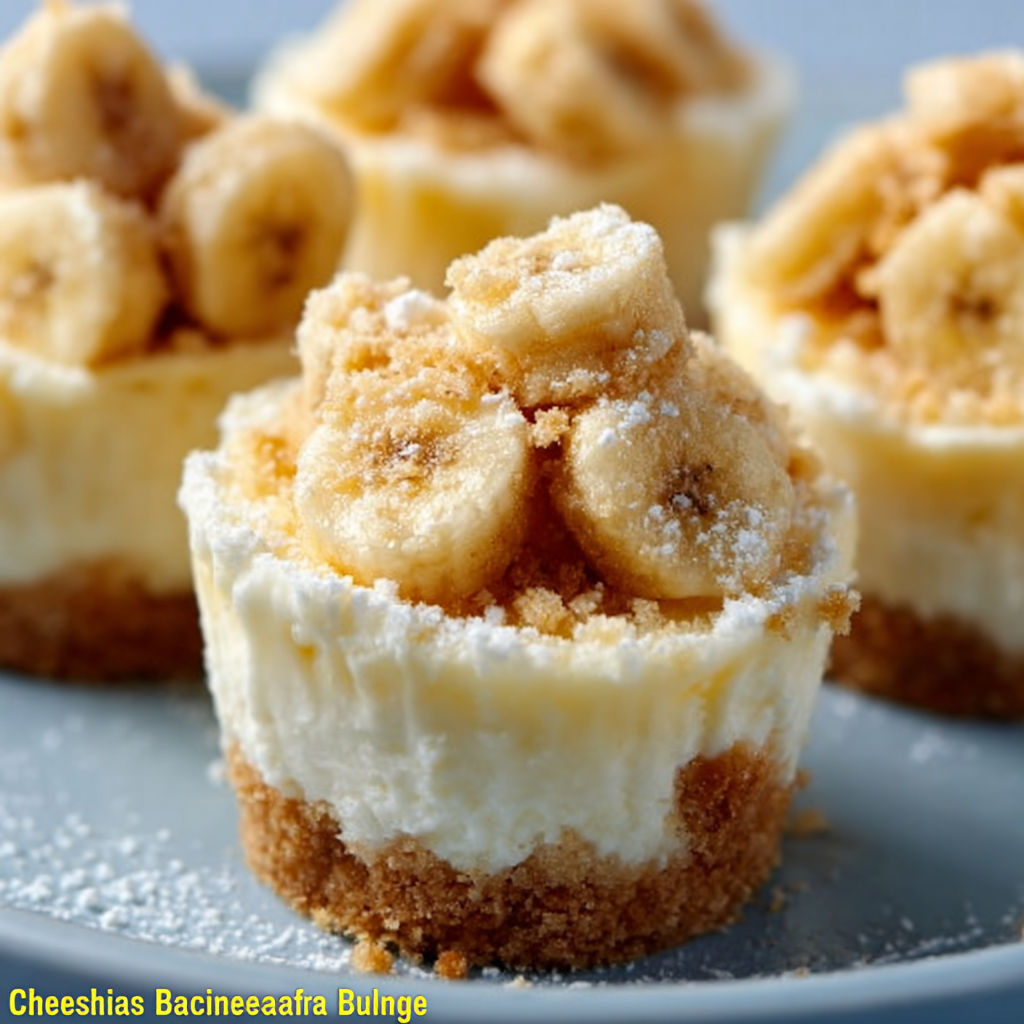 Banana pudding bites with a crumb topping.