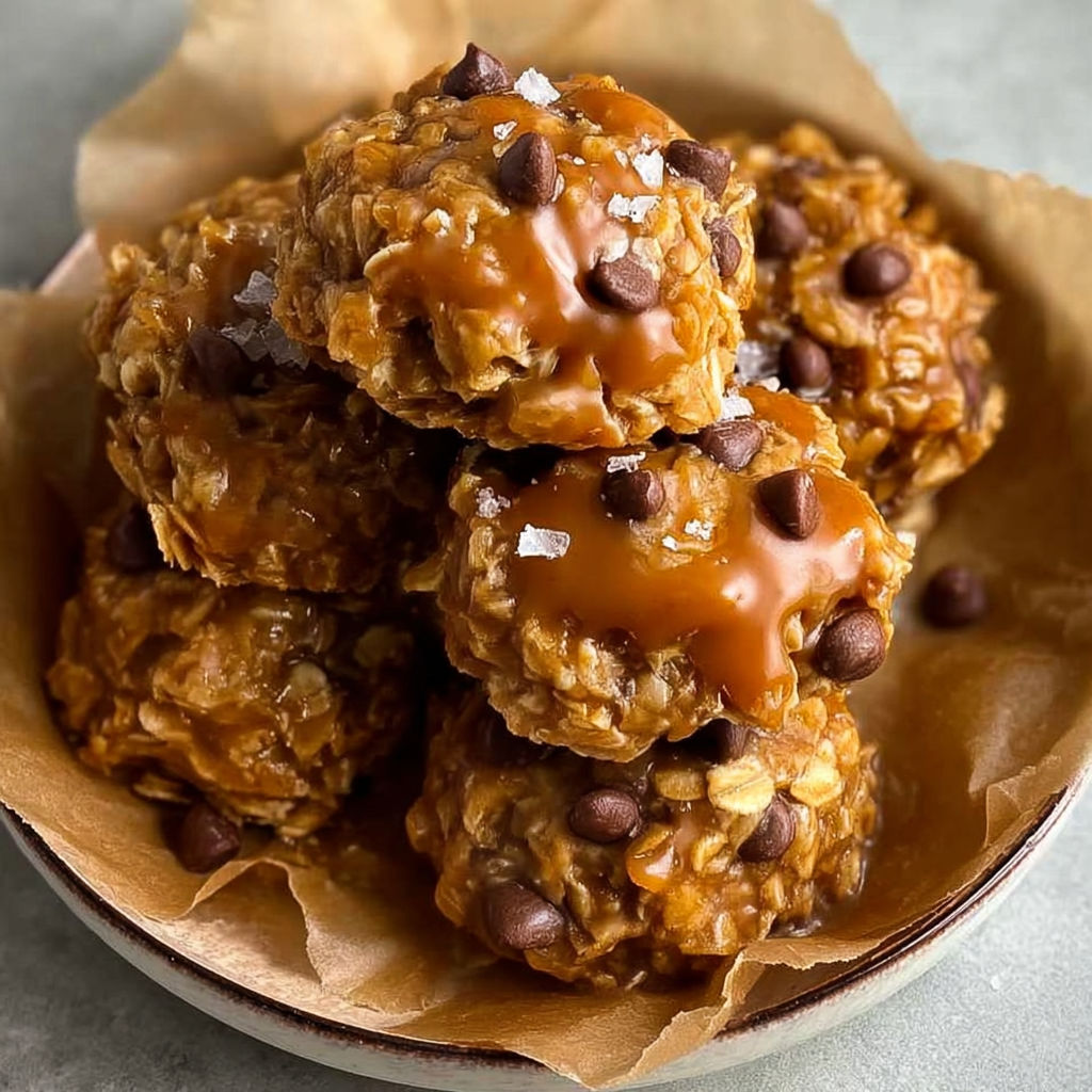 A plate of salted caramel cookies.