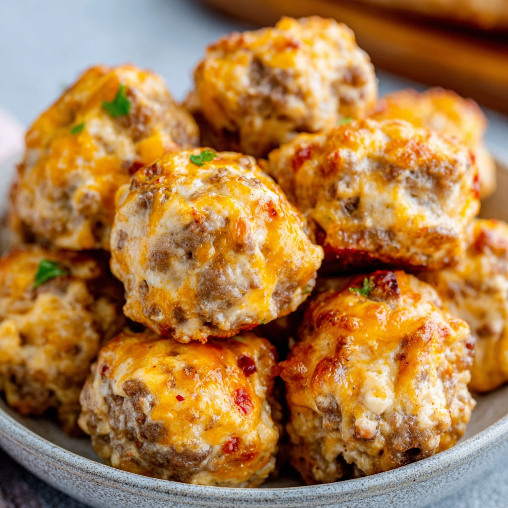 A bowl of meatballs with cheese and cream cheese.