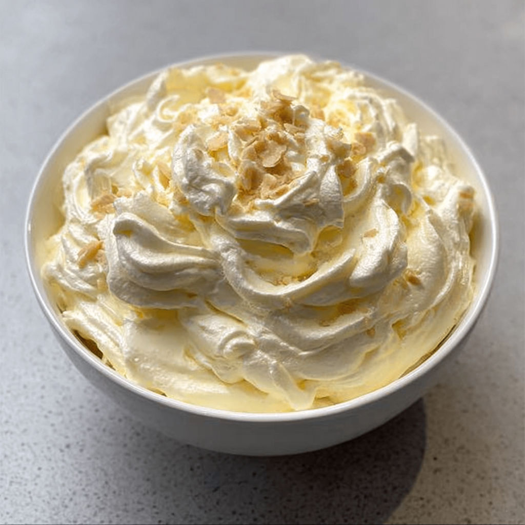 A bowl of banana pudding cheesecake fluff.