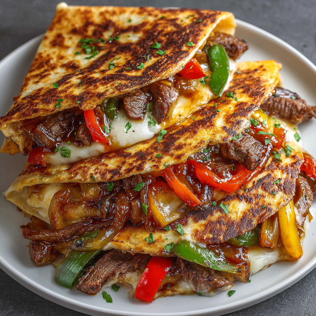 A plate of food with peppers on it.
