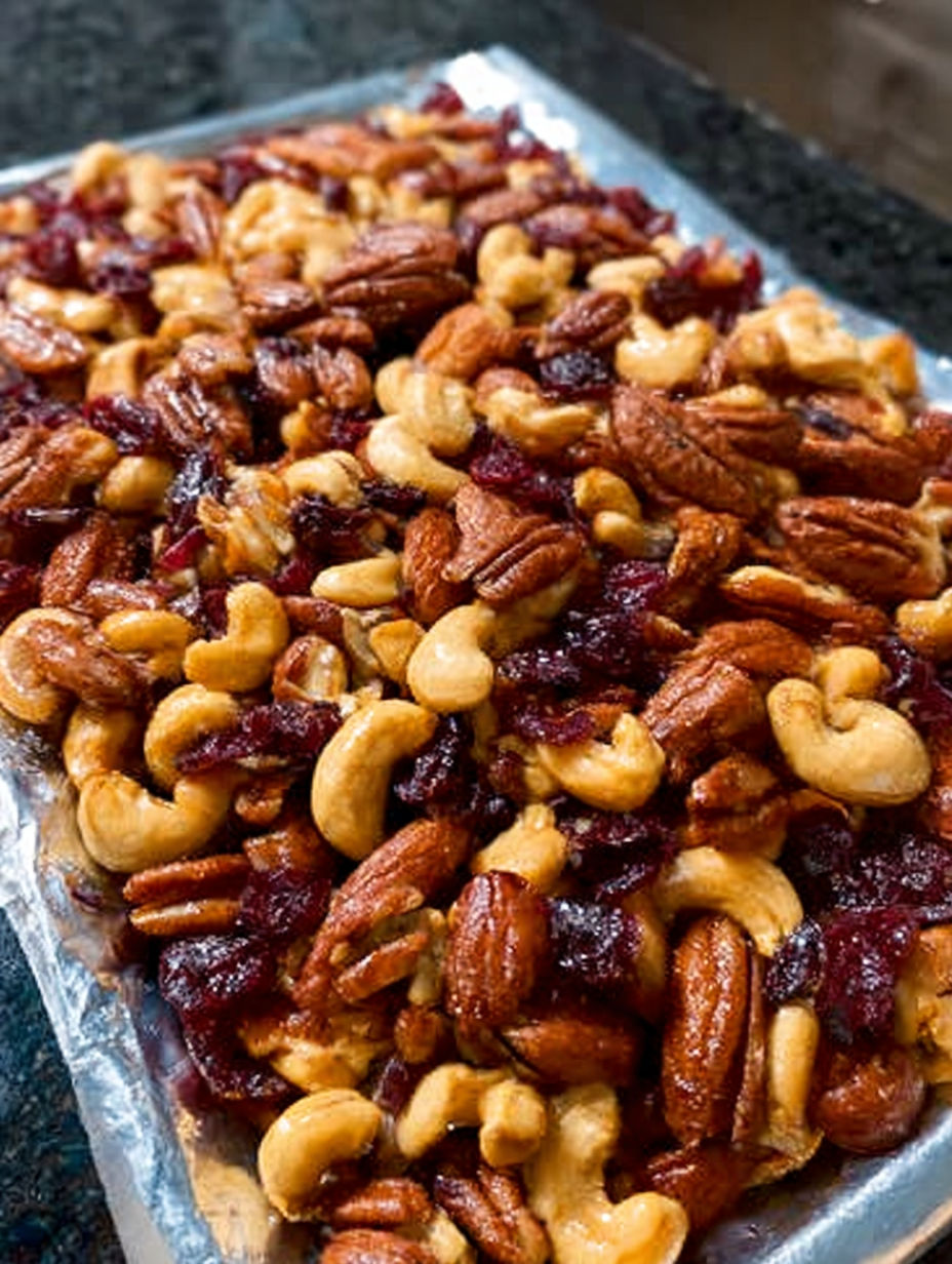 A bag of nuts and raisins.