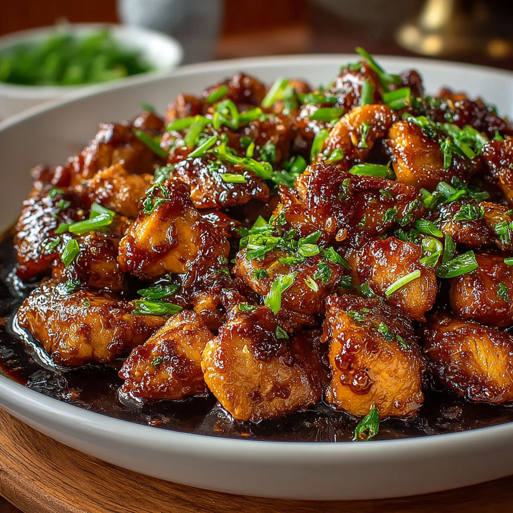 A plate of meat with a sauce on it.