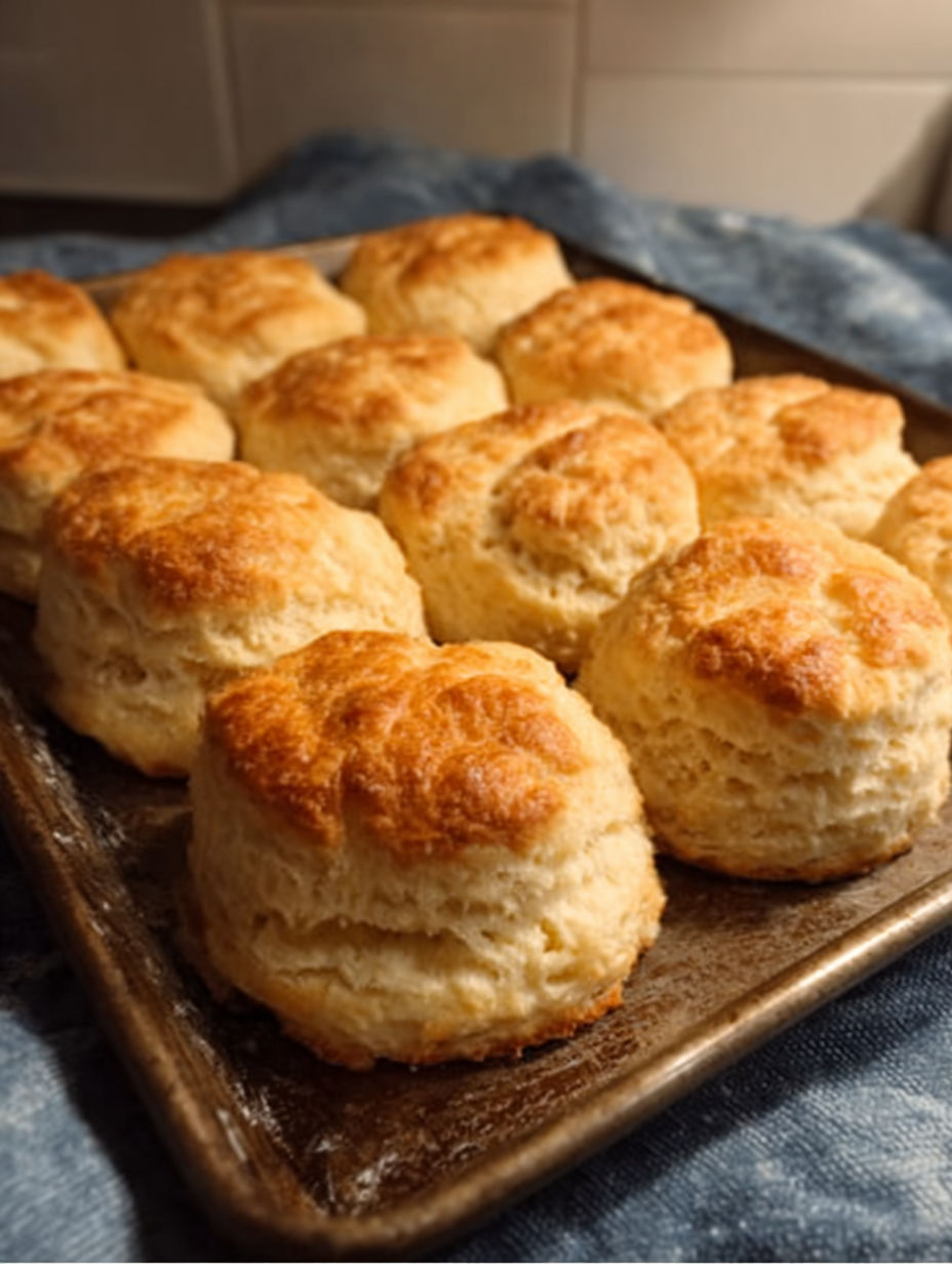 A pan of biscuits.