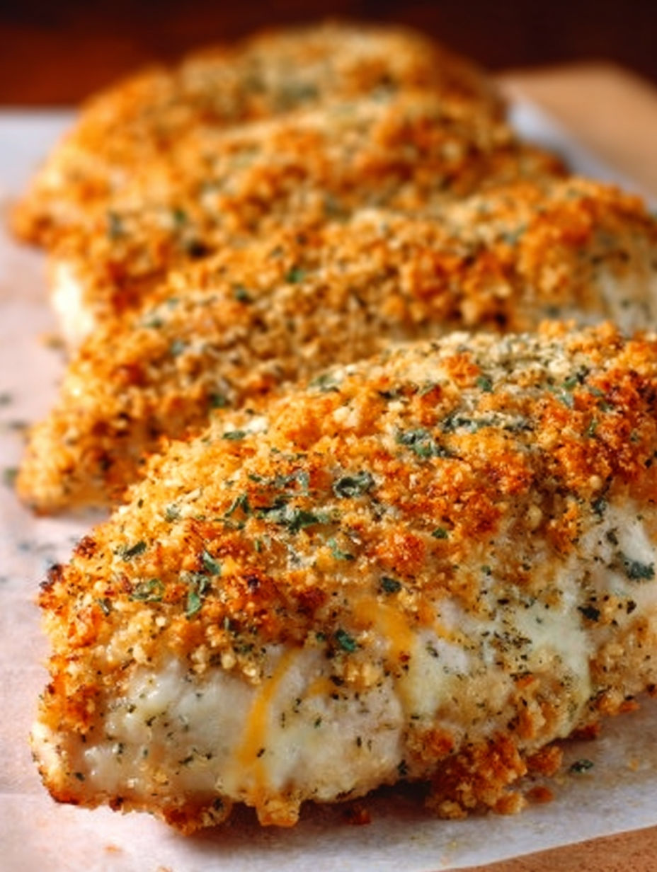 Three pieces of chicken with cheese and ranch.