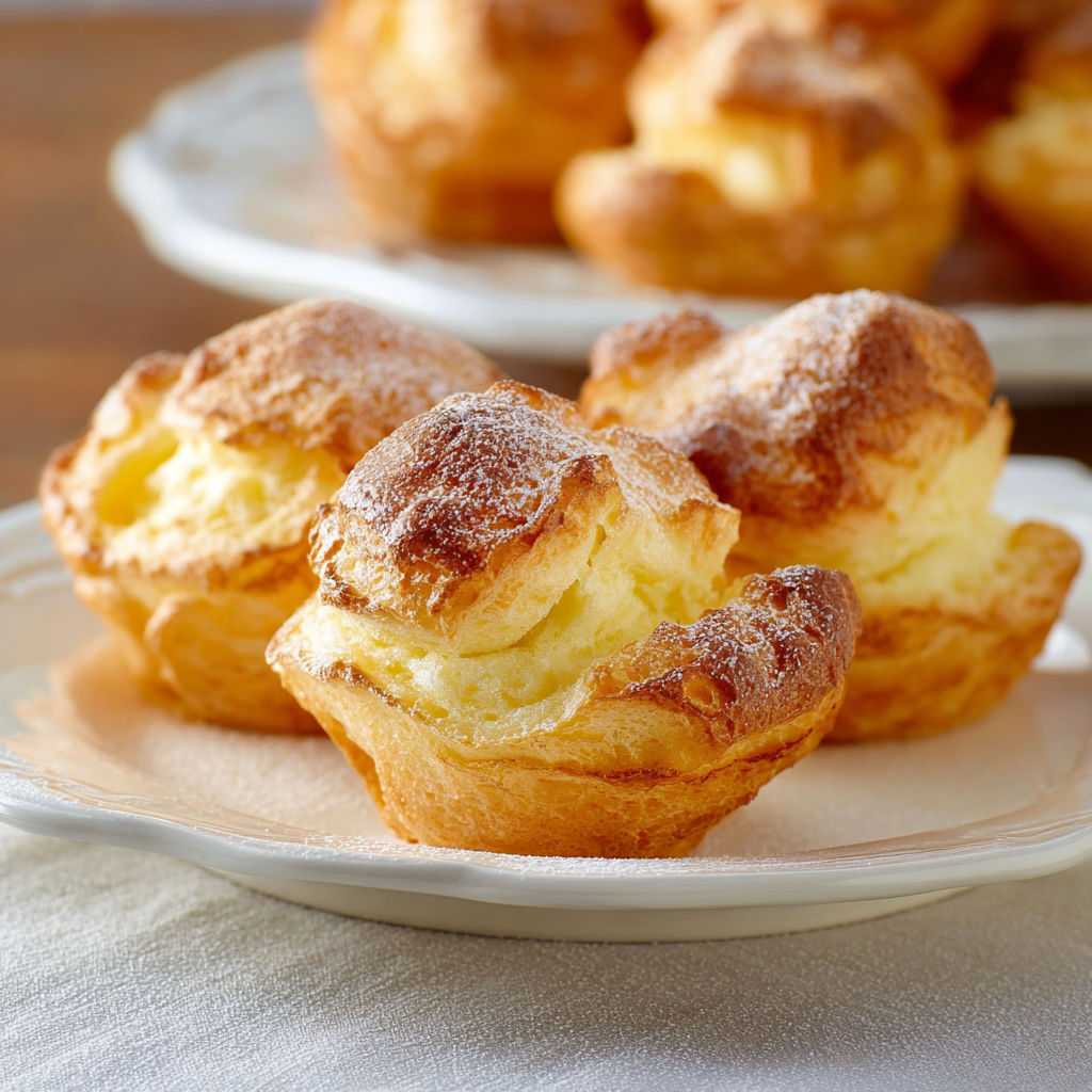 Nun's puffs on a plate.