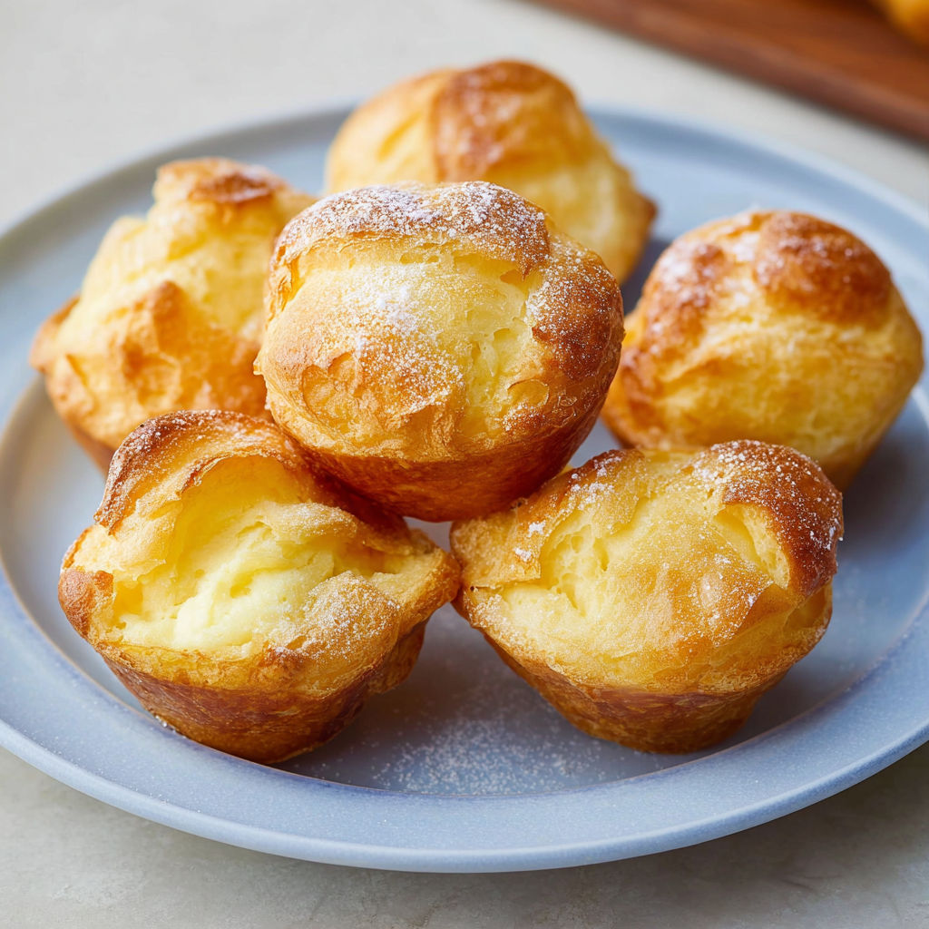A plate of Nun's Puffs.