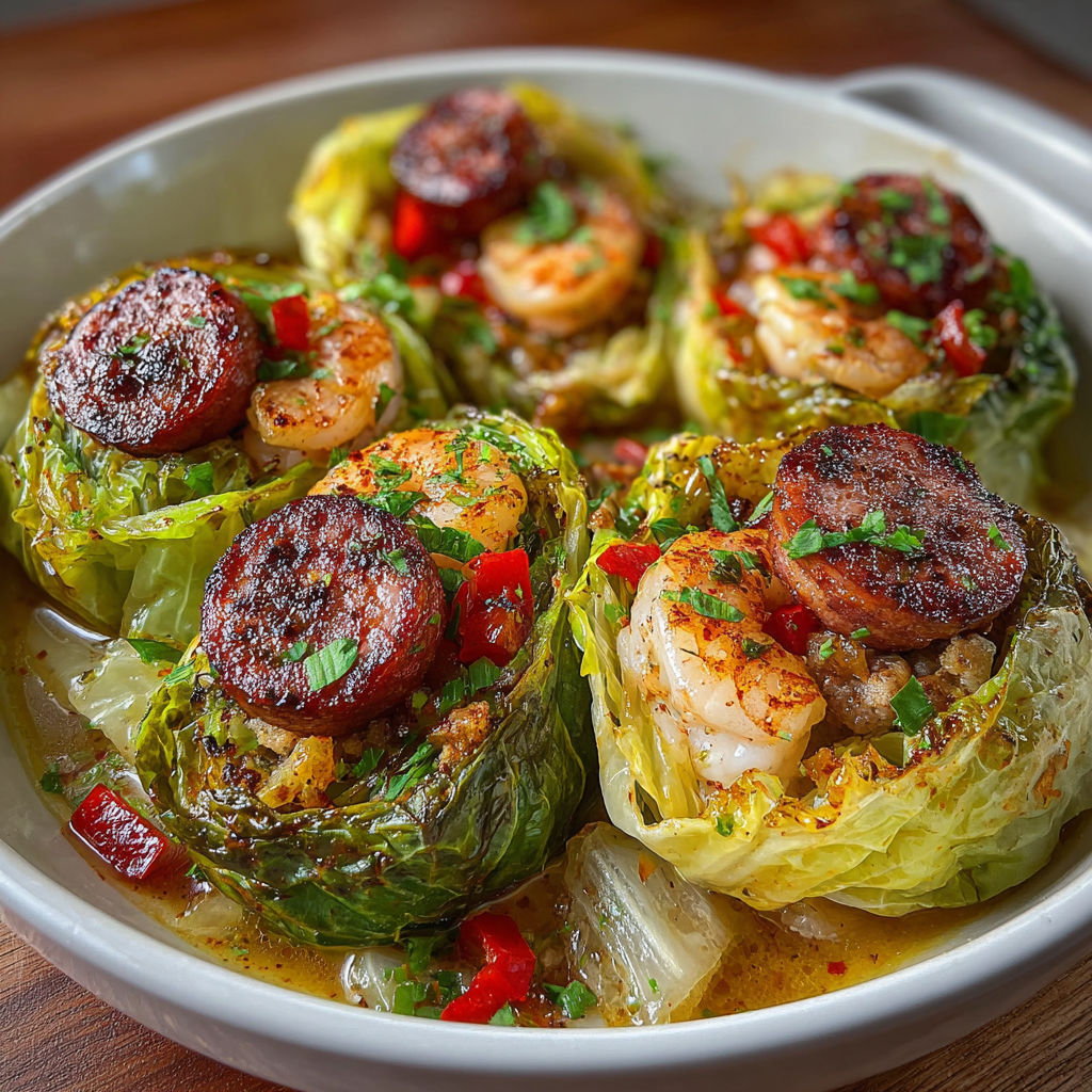 A bowl of shrimp and vegetables.