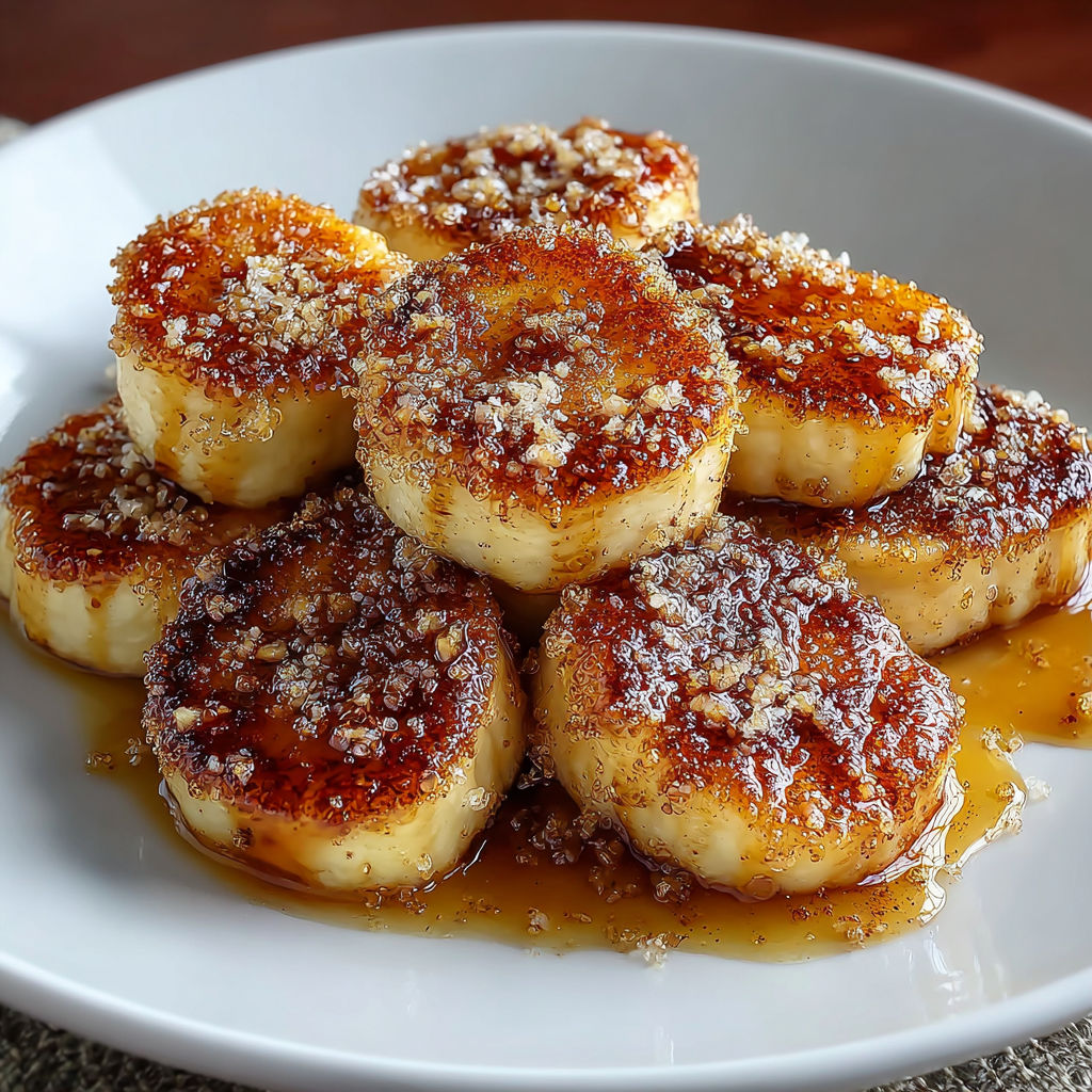 A plate of bananas with sugar on top.