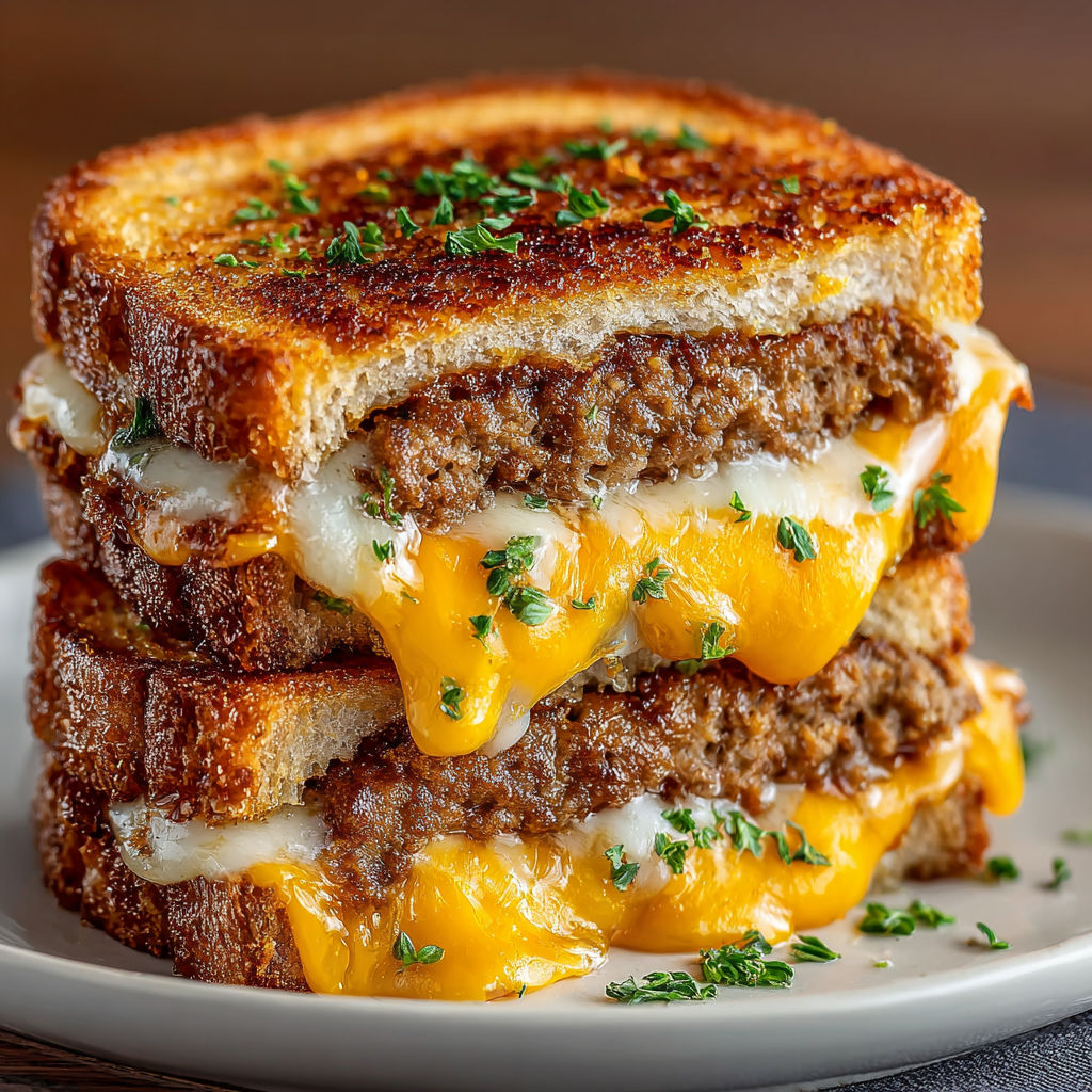 A stack of meatloaf sandwiches.