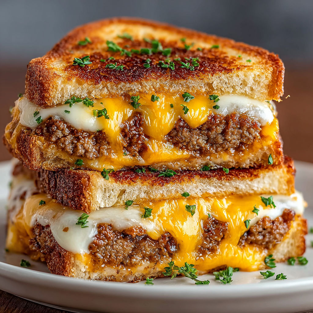 A stack of meatloaf sandwiches.