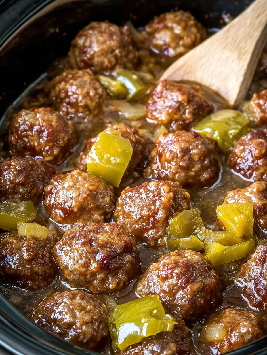 A crockpot of Mississippi meatballs.