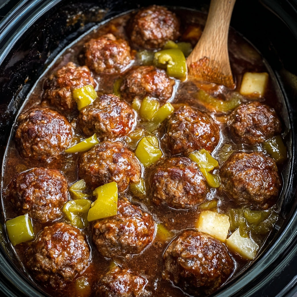 A crockpot of Mississippi meatballs.