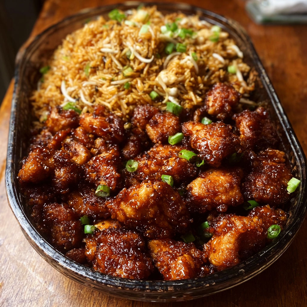 A homemade meal of chicken and fried rice.
