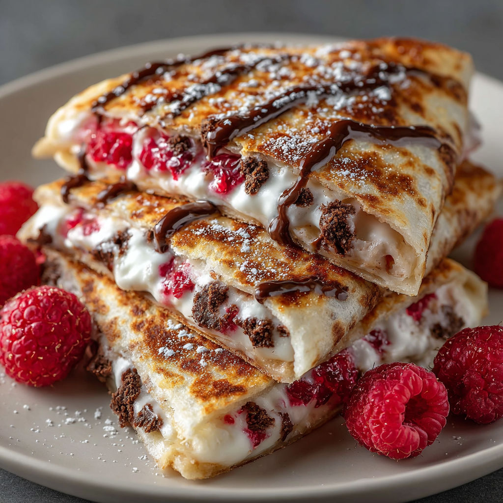 A stack of sweet crepes.