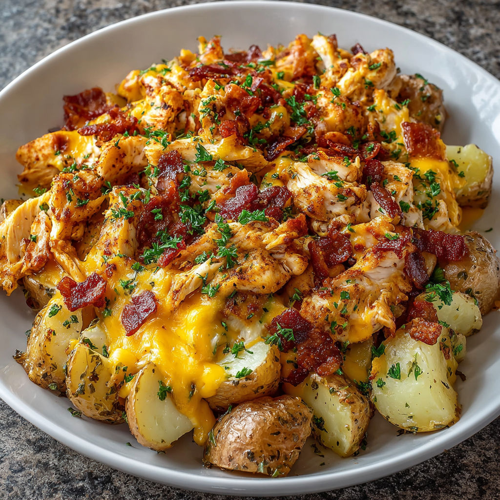A plate of food with cheese on it.