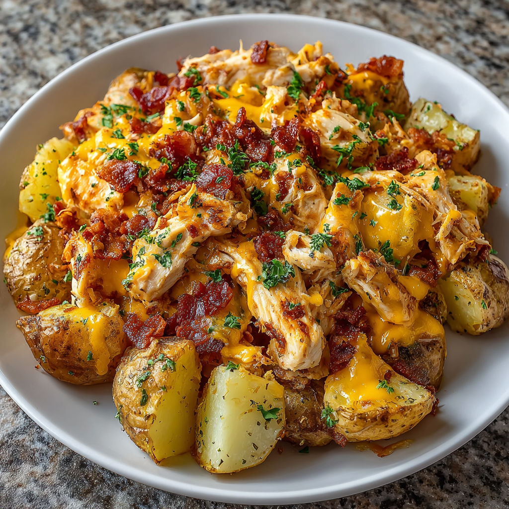 A plate of food with cheese on it.