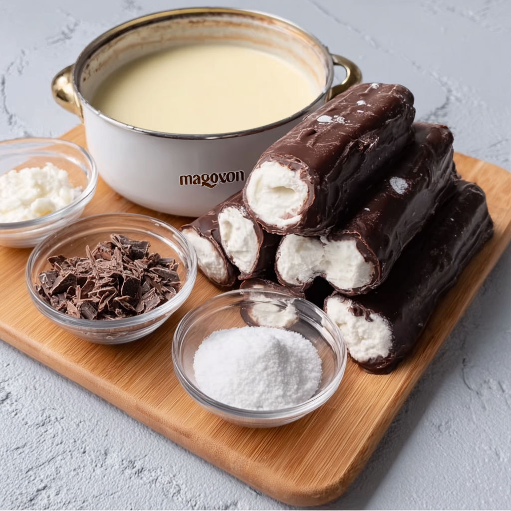 A stack of Magnum-style ice candy.