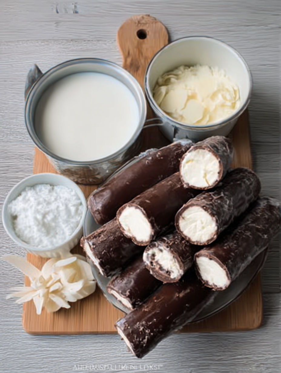 A plate of Magnum-style ice candy.