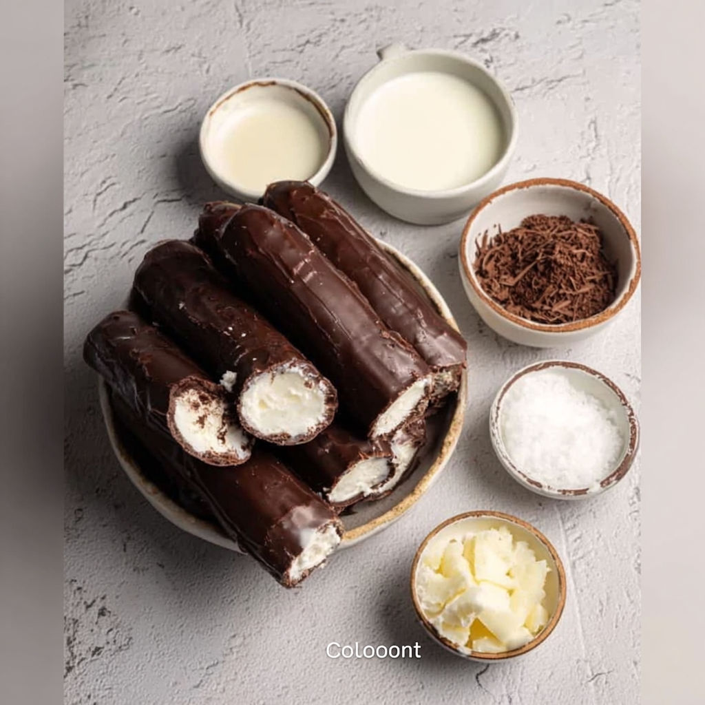 A bowl of Magnum-style ice candy.