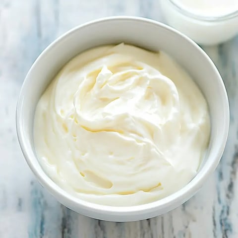 A bowl filled with creamy, white mayonnaise rests on a wooden surface, alongside a small jar of a similar substance.