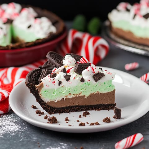 No Bake Mint Chocolate Pie