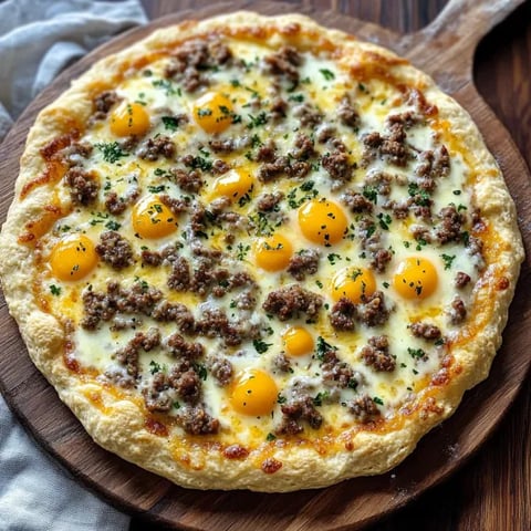 A pizza with eggs on top.