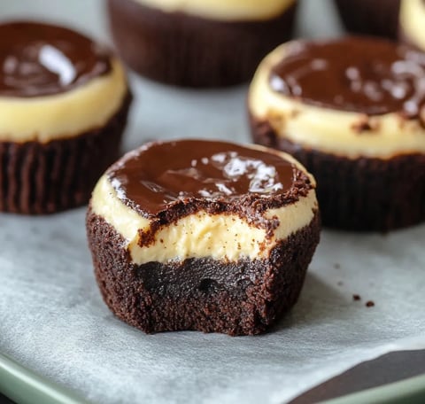 Baileys Cheesecake Brownie Bites