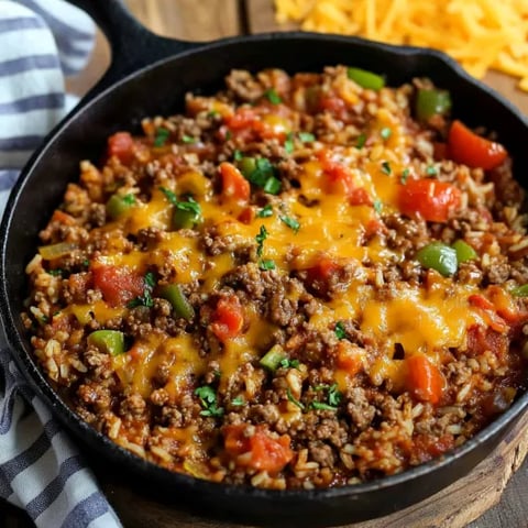 A skillet of food with cheese and tomatoes.