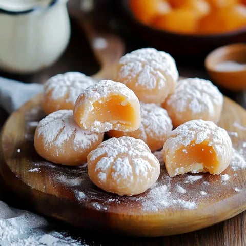 A plate of powdered sugar donuts.