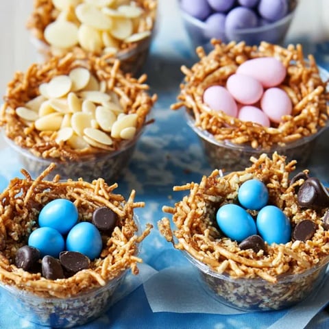 A bowl of chocolate eggs.