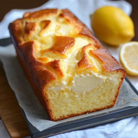 A slice of lemon cake on a plate.
