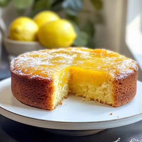 A slice of lemon cake on a plate.